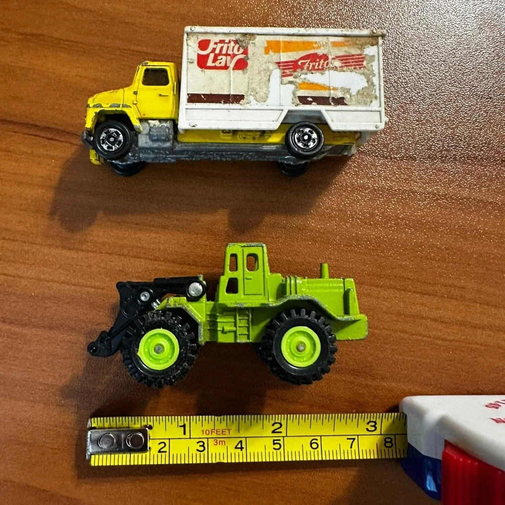Vintage Tomica Diecast Lot 5 Japanese Ford Frito Lay Loader Police Van READ Desc